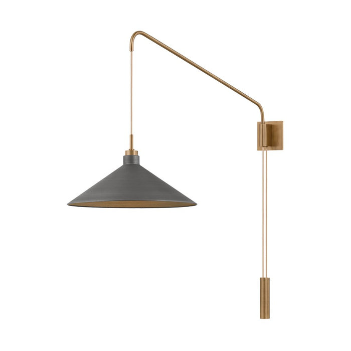 Troy Lighting Conor 1Lt Wall Sconce, Brass/Graphite/Graphite - B2936-PBR-GRA