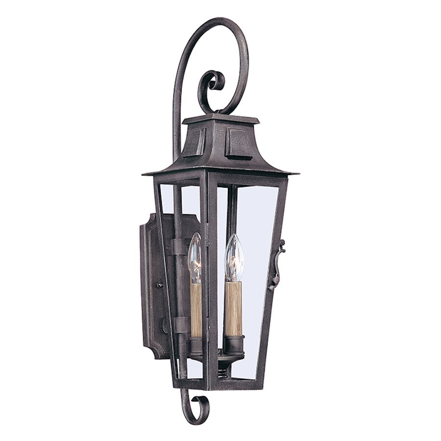 Troy Lighting Parisian Square 2Lt Outdoor Wall Sconce, Aged Pewter - B2962-APW