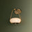 Troy Lighting Decker 1Lt Wall Sconce, Patina Brass/Seeded Cloud