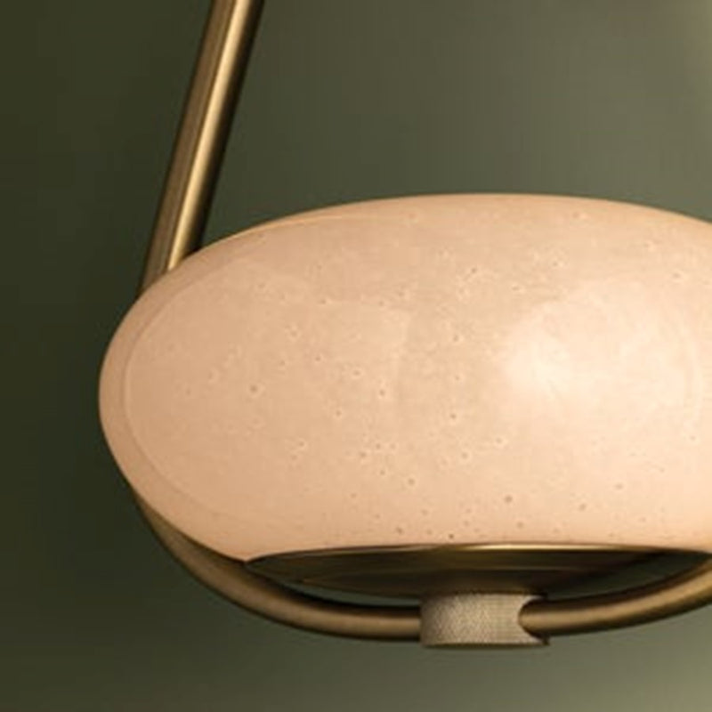Troy Lighting Decker 1Lt Wall Sconce, Patina Brass/Seeded Cloud
