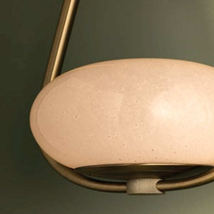 Troy Lighting Decker 1Lt Wall Sconce, Patina Brass/Seeded Cloud