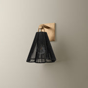 Troy Lighting Sonoma 1Lt Wall Sconce, Gold Leaf/Espresso Abaca Rope