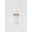 Troy Lighting Maple 1 Light Wall Sconce, Patina Brass/Seeded Opal