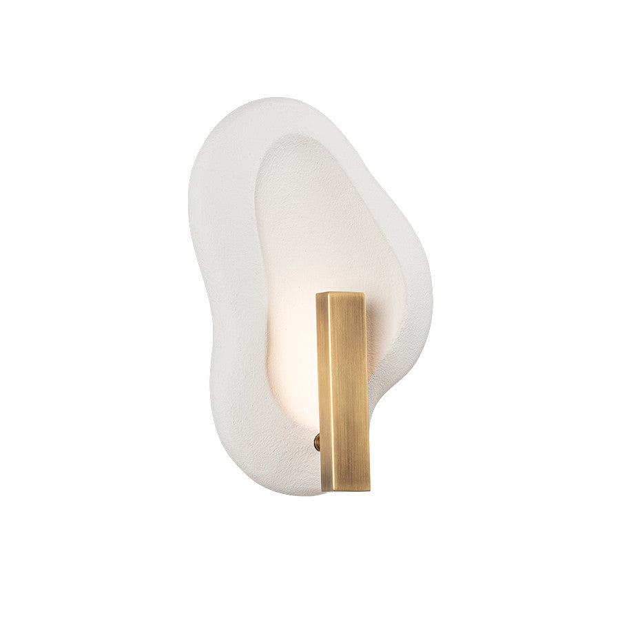 Troy Lighting Jura 1Lt Wall Sconce, Brass/Ceramic Rustic Shell - B3915-PBR-CRH