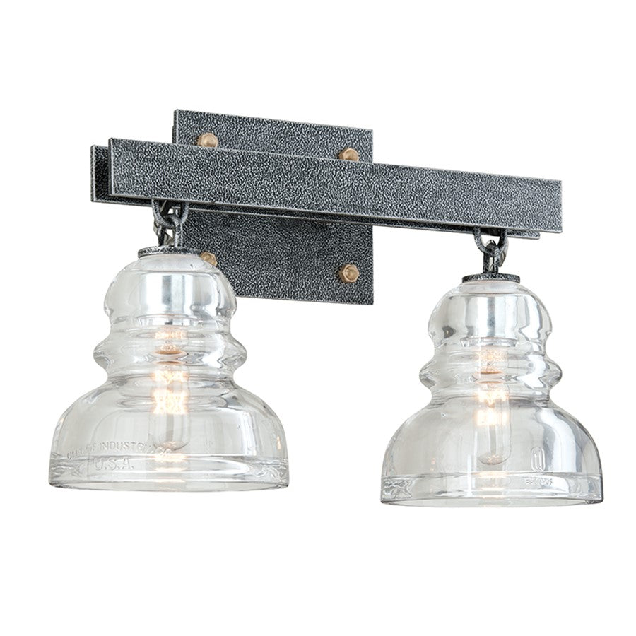 Troy Lighting Menlo Park 2Lt Bath and Vanity, Old Silver - B3952-OS