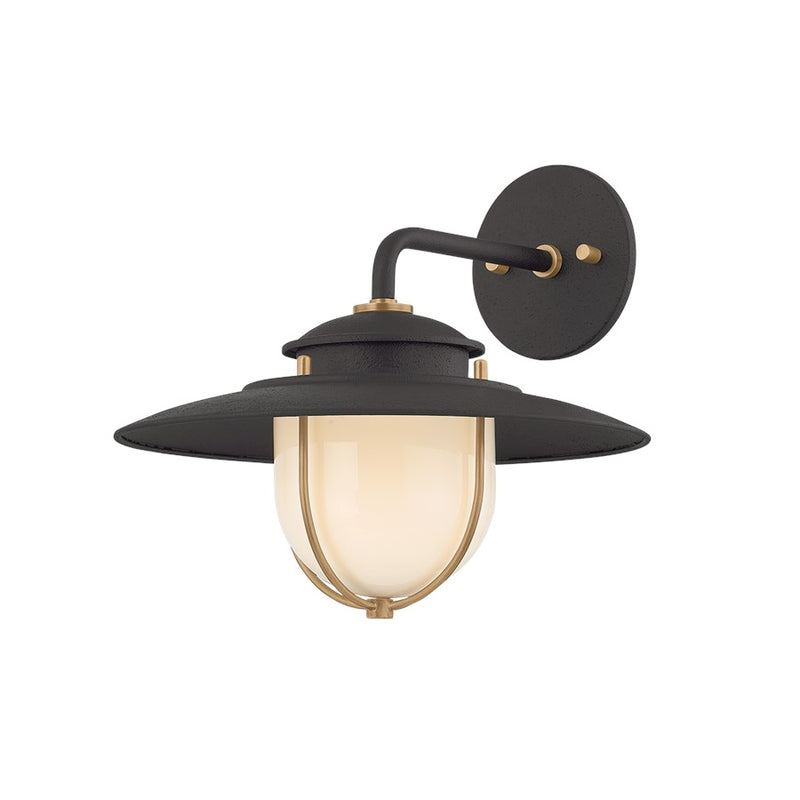 Troy Lighting Greentree 1Lt 12" Wall Sconce, Iron/Opal Glossy - B4011-FOR-PBR