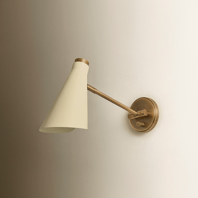 Troy Lighting Andersen 1Lt 10"H Wall Sconce, Patina Brass/Sand