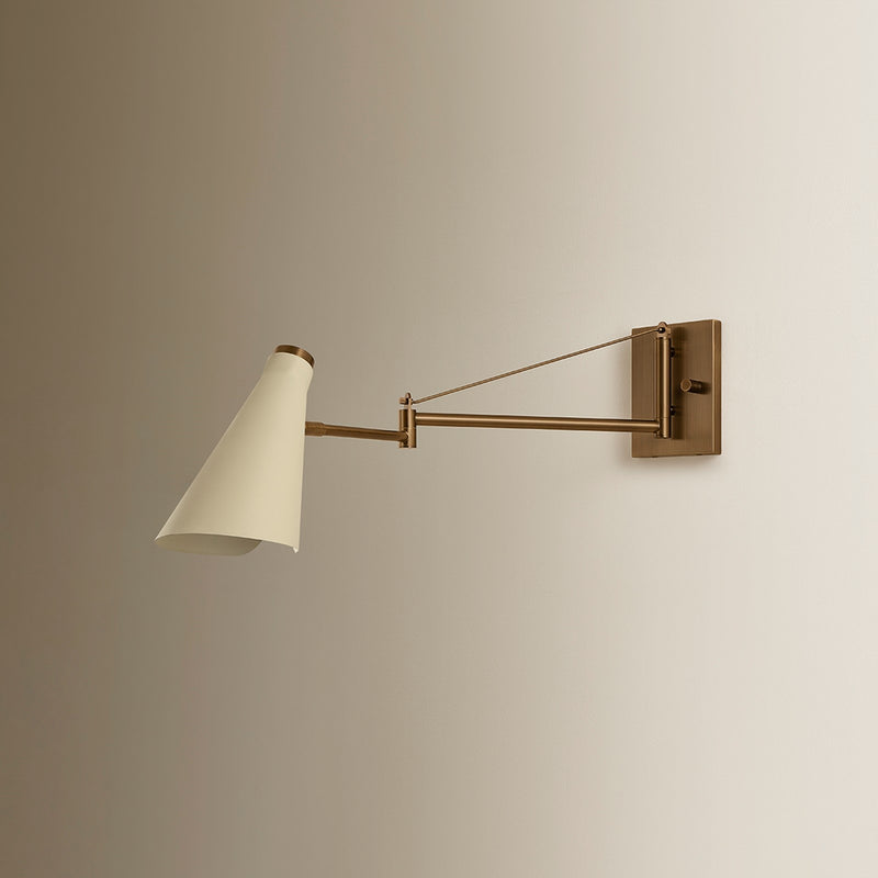 Troy Lighting Andersen 1Lt 14"H Wall Sconce, Brass/Brass