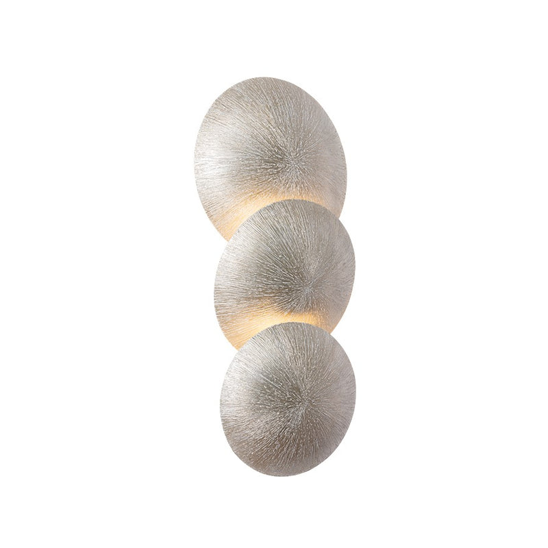 Troy Lighting Reef 3 Light Wall Sconce, Textured Warm Silver Leaf - B4624-TWL