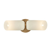 Troy Lighting Hermann 2Lt Bath and Vanity, Patina Brass/Matte Cloud