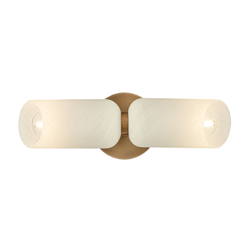 Troy Lighting Hermann 2Lt Bath and Vanity, Patina Brass/Matte Cloud