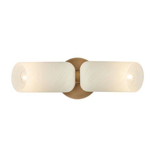 Troy Lighting Hermann 2Lt Bath and Vanity, Patina Brass/Matte Cloud