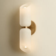 Troy Lighting Hermann 2Lt Bath and Vanity, Patina Brass/Matte Cloud