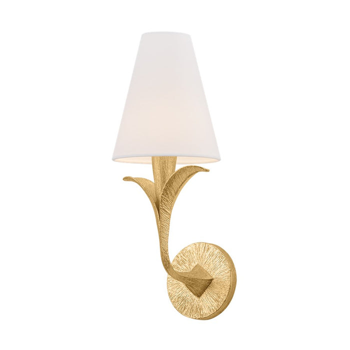 Troy Lighting Quill 1 Light Wall Sconce, Gilded Ivory/White Linen 1 - B4717-GLI