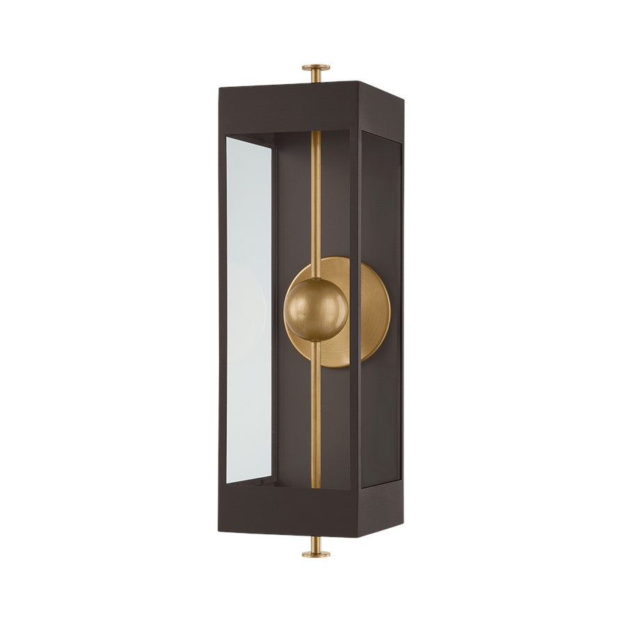 Troy Lighting Garvey 1Lt 8" Wall Sconce, Textured Bronze/Clear - B4927-TBZ-PBR