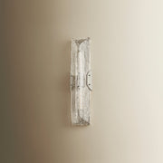 Troy Lighting Nordic 2Lt Wall Sconce, Polished Nickel/Clear Seeded