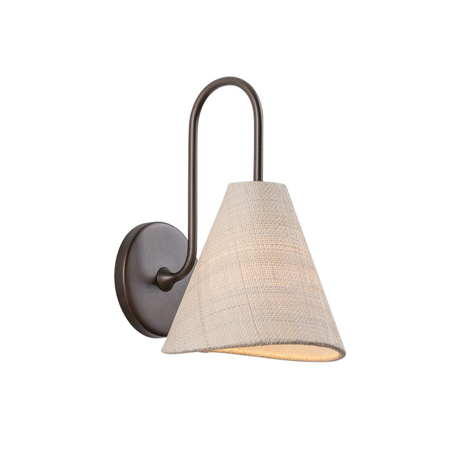 Troy Lighting Candler 1Lt Wall Sconce, Bronze Leaf/Saguran - B5212-BRL