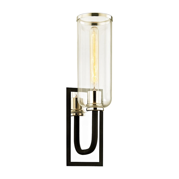 Troy Lighting Aeon 1 Light Wall Sconce, Black/Nickel - B6271-TBK-PN