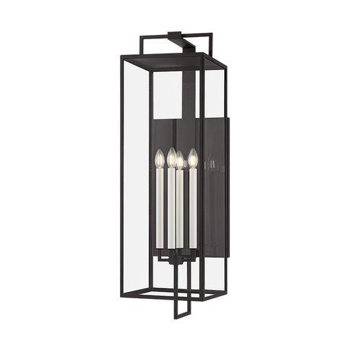 Troy Lighting Beckham 4Lt Exterior Wall Sconce, Bronze/Clear - B6340-TBZ