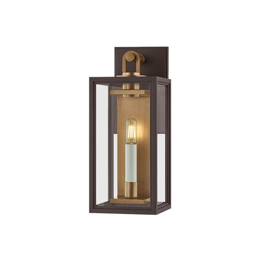 Troy Lighting Arnold 1Lt 15" Exterior Sconce, Brass/Bronze/Clear - B6515-PBR-TBZ