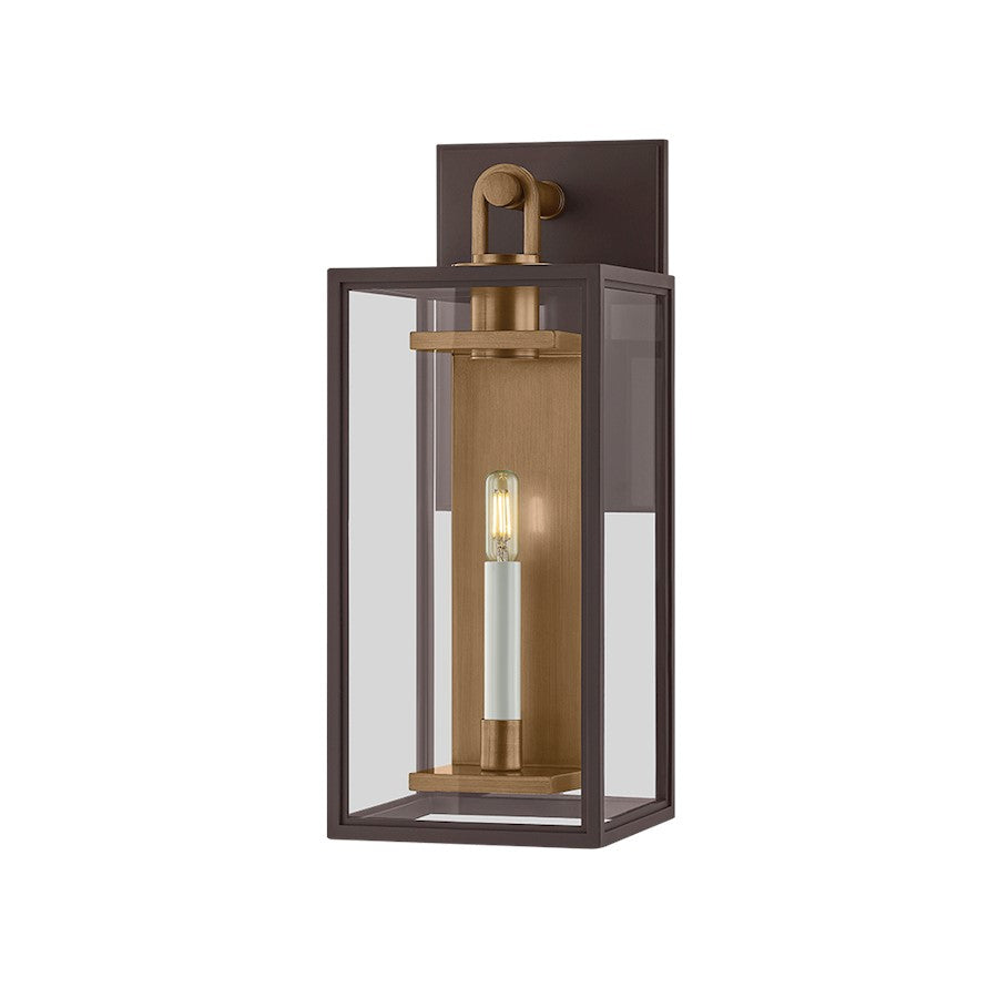Troy Lighting Arnold 1Lt 20" Exterior Sconce, Brass/Bronze/Clear - B6520-PBR-TBZ