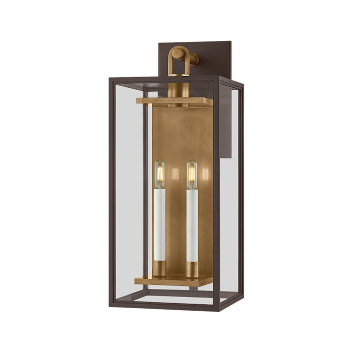 Troy Lighting Arnold 2Lt Exterior Sconce, Brass/Bronze/Clear - B6524-PBR-TBZ