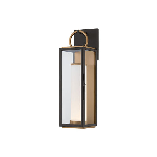 Troy Lighting Gareth 1Lt 18" Exterior Sconce, Brass/Black/Clear - B6718-PBR-TBK
