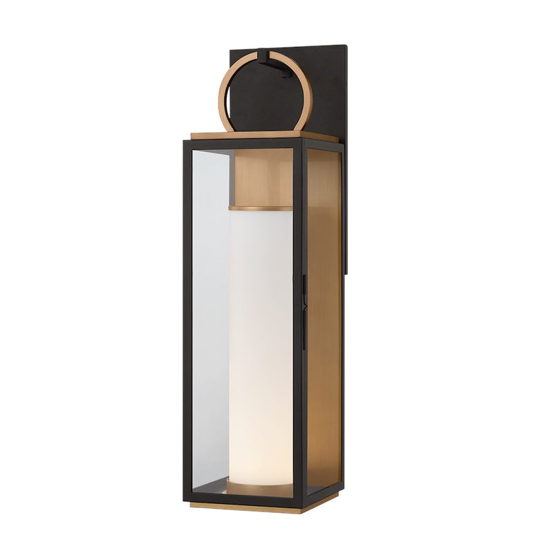 Troy Lighting Gareth 1Lt 30" Exterior Sconce, Brass/Black/Clear - B6730-PBR-TBK
