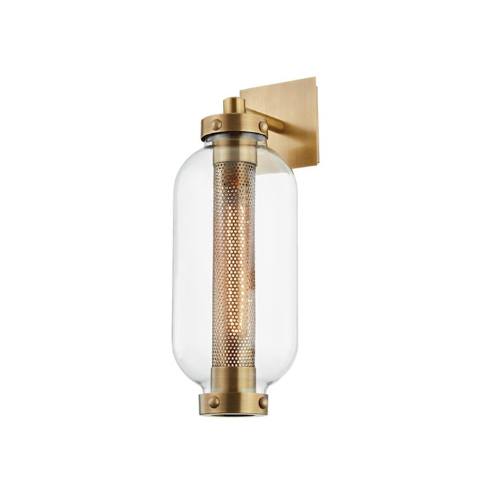 Troy Lighting Atwater 1Lt Wall Sconce, Vintage Brass/Clear