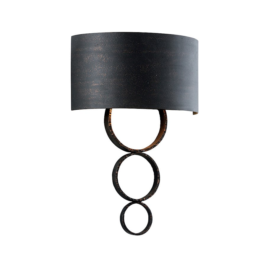 Troy Lighting Rivington 2 Light Wall Sconce, Charred Copper - B7232-CH