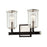 Troy Lighting Aeon 2 Light Bath and Vanity, Black/Nickel - B7682-TBK-PN