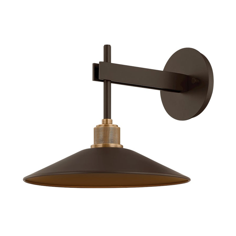 Troy Lighting Harac 1Lt 10" Exterior Sconce, Brass/Bronze/Clear - B7810-PBR-BRZ