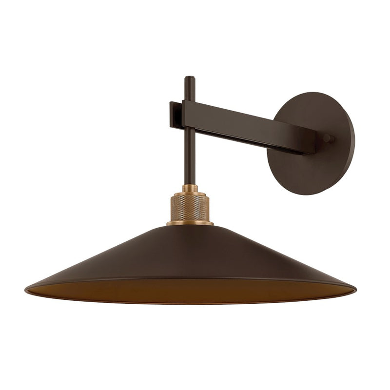 Troy Lighting Harac 1Lt 11" Exterior Sconce, Brass/Bronze/Clear - B7811-PBR-BRZ