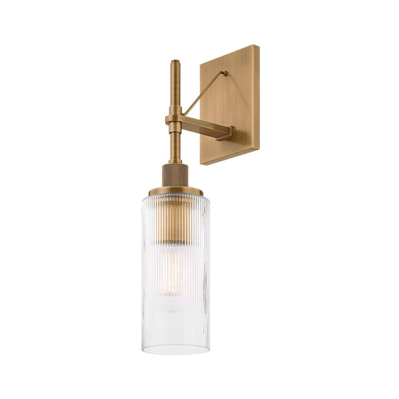Troy Lighting Shenandoah 1Lt 18" Exterior Sconce, Brass/Clear Optic - B8018-PBR