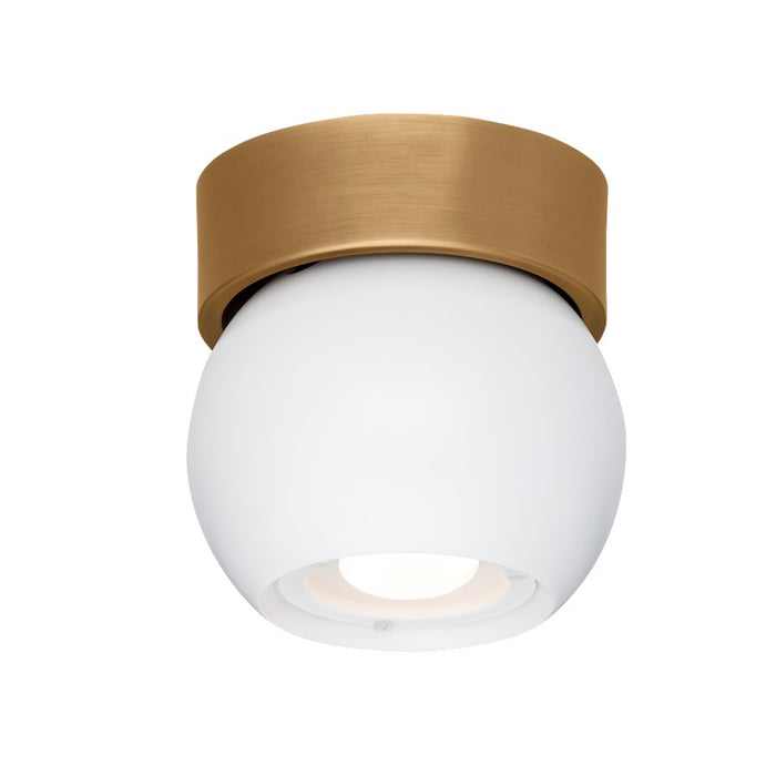 Troy Lighting Odin 1 Light Flush Mount, Brass/Soft White