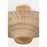 Troy Lighting Ketan 1 Light Semi Flush, Gold Leaf/Natural Wicker