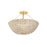 Troy Lighting Campo 1Lt Semi Flush, Gold Leaf/Light Natural Wicker - C3318-VGL