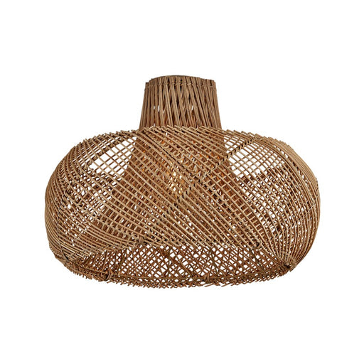 Troy Lighting Kylo 1 Light Semi Flush, Patina Brass/Natural Rattan - C3522-PBR