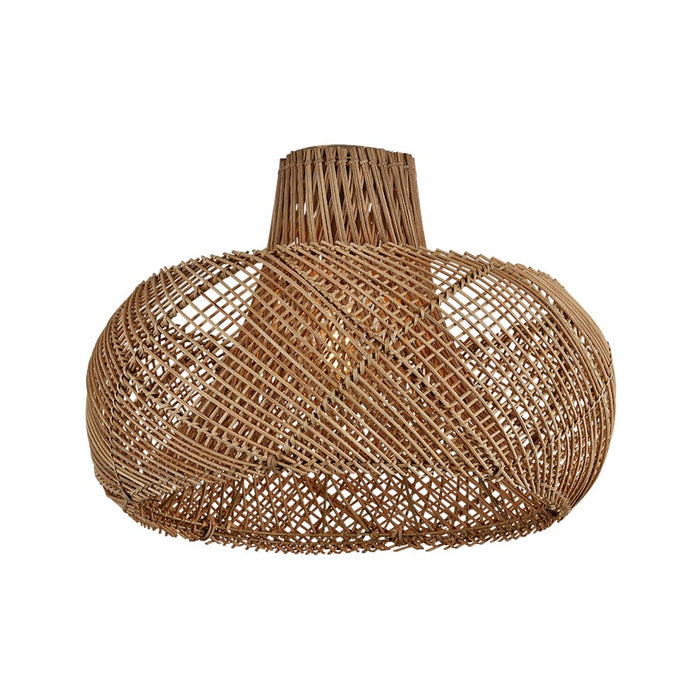 Troy Lighting Kylo 1 Light Semi Flush, Patina Brass/Natural Rattan - C3522-PBR