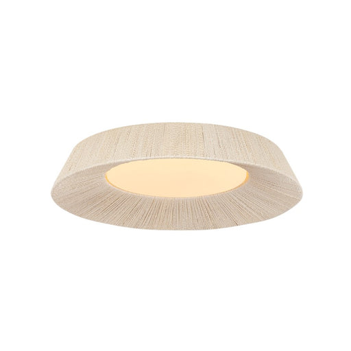 Troy Lighting Kenton 1Lt 24" Flush Mount, Vintage Gold Leaf/Abaca - C4424-VGL