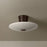 Troy Lighting Albus 1Lt Semi Flush, Bronze Leaf/Opal Glossy