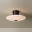 Troy Lighting Albus 1Lt Semi Flush, Bronze Leaf/Opal Glossy