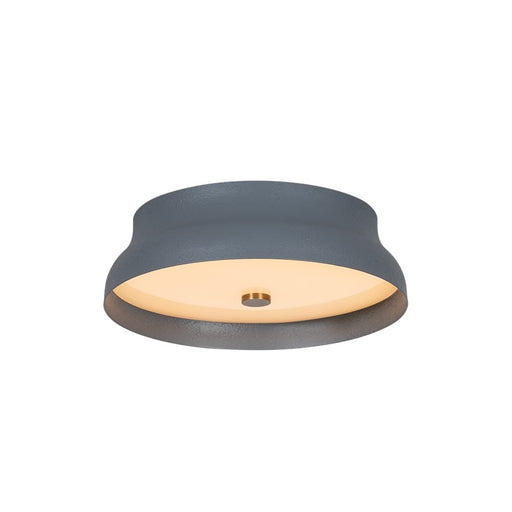 Troy Lighting Shore 1Lt 12" Flush Mount, Brass/White Glass/Slate - C7212-PBR-GSL