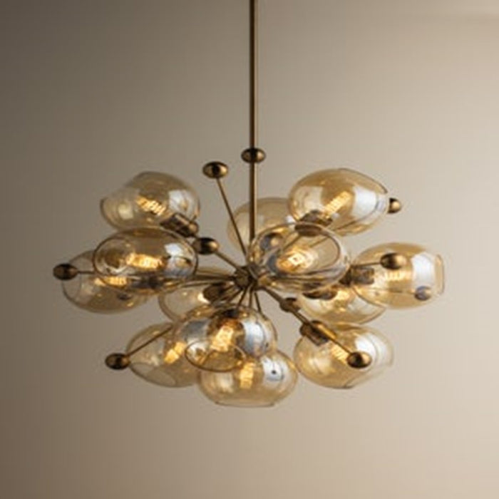 Troy Lighting Ellory 13Lt 32" Chandelier, Patina Brass/Bronze