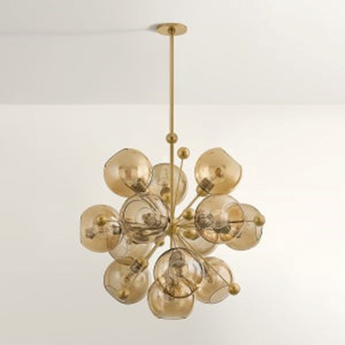 Troy Lighting Ellory 13Lt 32" Chandelier, Patina Brass/Bronze