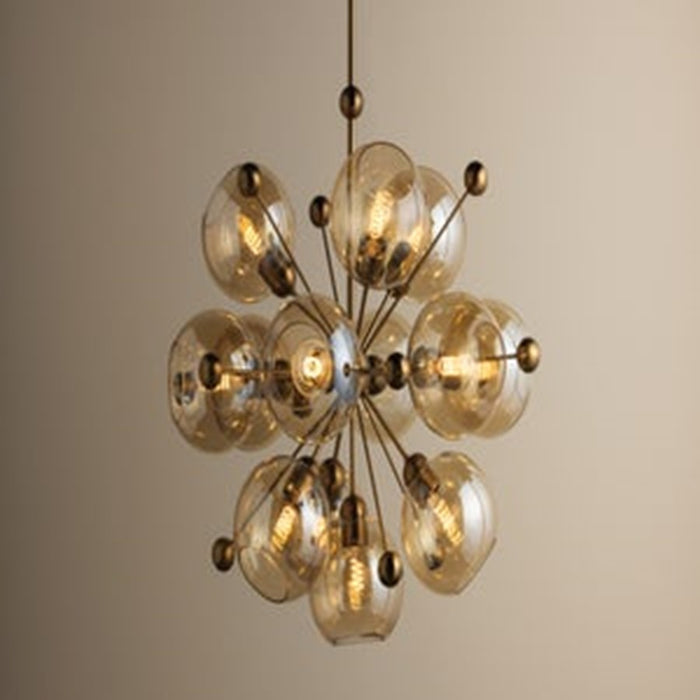 Troy Lighting Ellory 13Lt 32" Chandelier, Patina Brass/Bronze