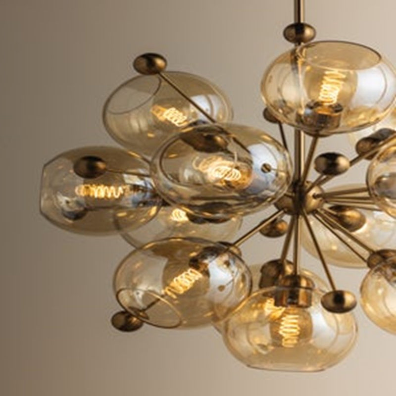 Troy Lighting Ellory 13Lt 32" Chandelier, Patina Brass/Bronze