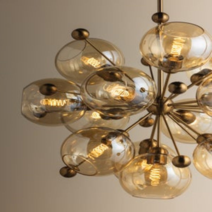 Troy Lighting Ellory 13Lt 32" Chandelier, Patina Brass/Bronze