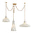 Troy Lighting Joaquin 3 Light Chandelier, Patina Brass/Luna - F1242-PBR