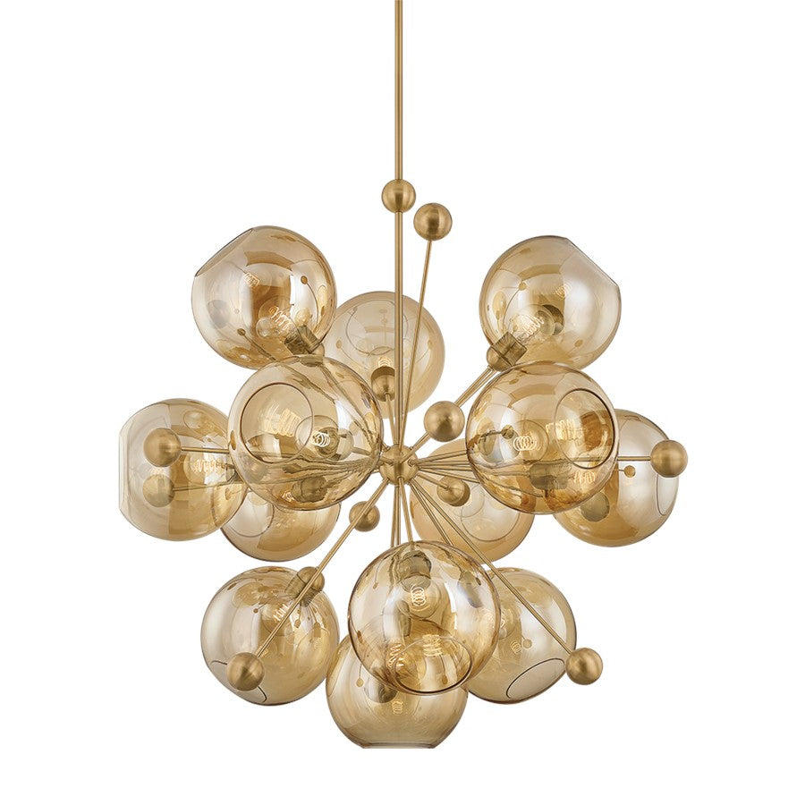 Troy Lighting Ellory 13Lt 46" Chandelier, Patina Brass/Bronze - F1246-PBR